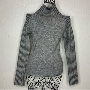 Zara Knit Collection Wool Blend Mock Neck Pullover Sweater